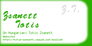 zsanett totis business card
